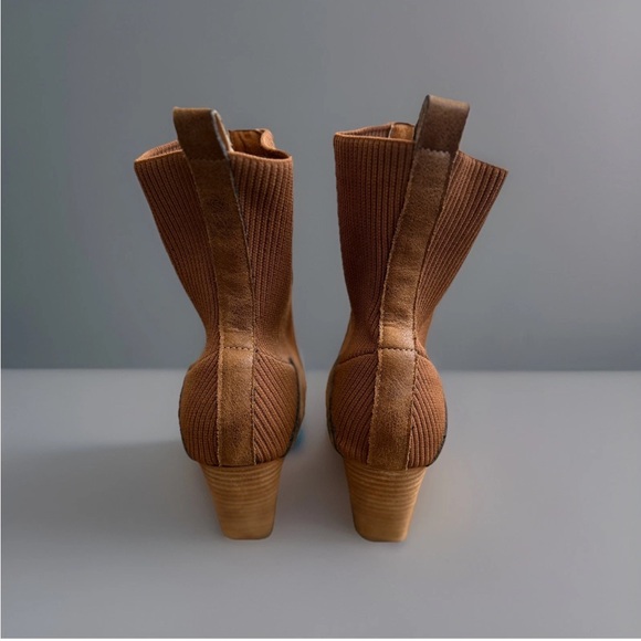 OASIS SOCIETY California Brown Vegan Leather Bootie Block Heel Women’s Size 8.5 - Picture 5 of 13